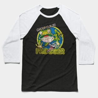 Frogger Leap For Your Life // 1980s Arcade Baseball T-Shirt